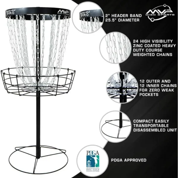 24 Chain Disc Golf Basket with Transit Bag - Image 3