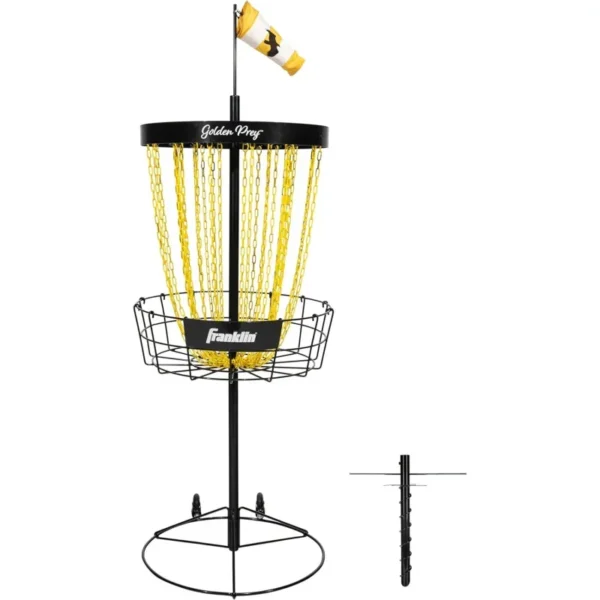 Portable Disc Golf Basket with Chains Included