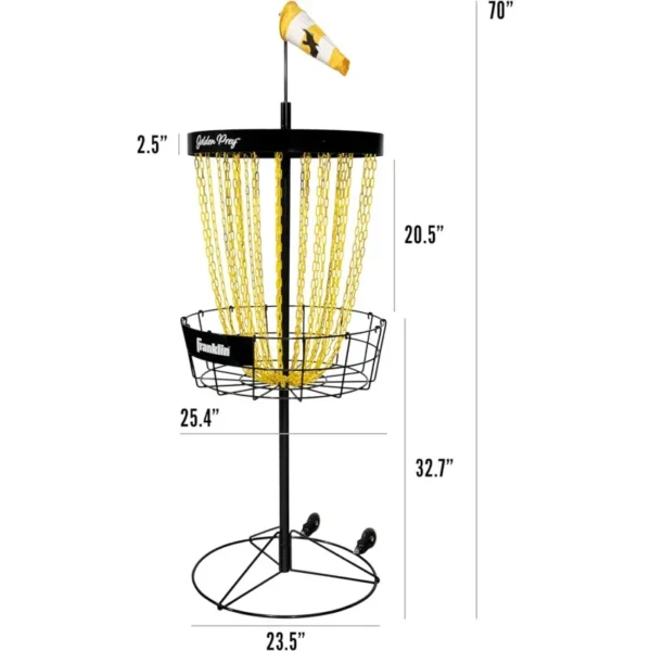 Portable Disc Golf Basket with Chains Included - Image 3