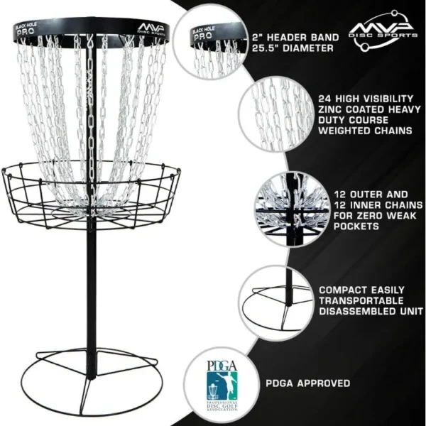 24 Chain Disc Golf Basket with Transit Bag - Image 4